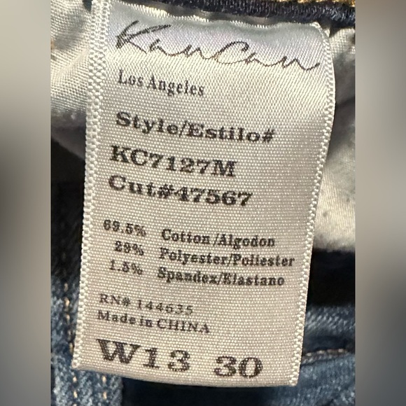 KanCan Estilo Los Angeles Women’s Size 13 30 Wide Leg Denim Blue Jeans EUC - Picture 6 of 9